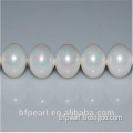 20mm Round Shiny White Genuine Pearls Strands Handmade Shell Jewelry
